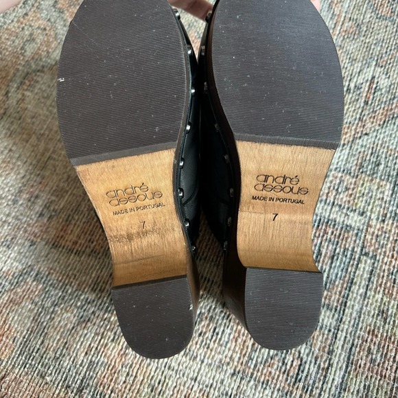 Andre Assous Sofia Clog in Black Stud - Picture 4 of 9